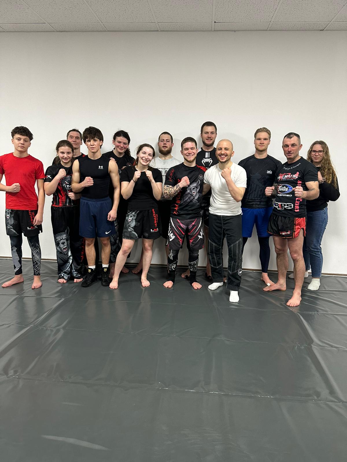 Das Wettkampfteam des BSC Wetzgau beim MMA Intensiv-Lehrgang in Schweinfurt